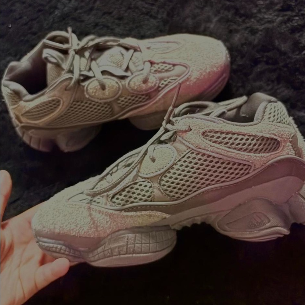 Yeezy Gray Sneakers with Chunky Silhouette and Premium Suede